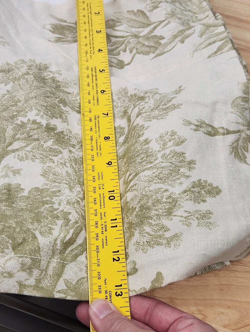 Pottery Barn Toile Queen Bed Skirt Linen Blend Farmhouse French Country Cottage